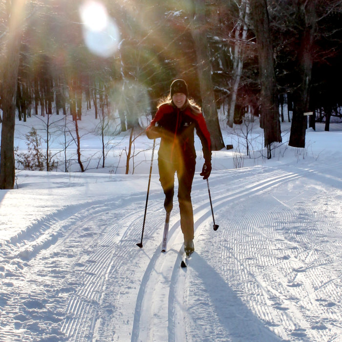 moonlight cross country skiing