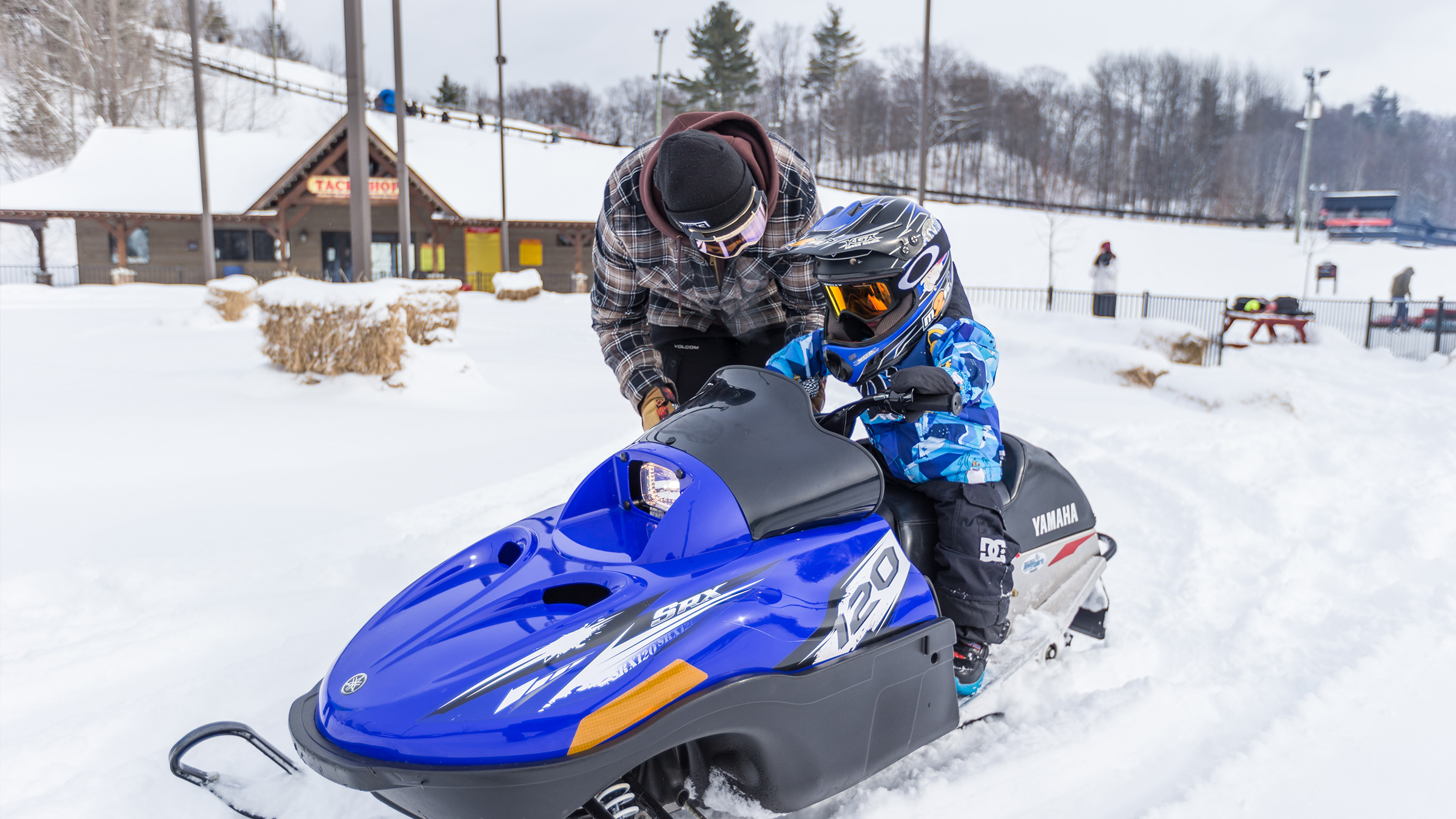 Mini Snowmobiling At Horseshoe Resort, Barrie Ontario