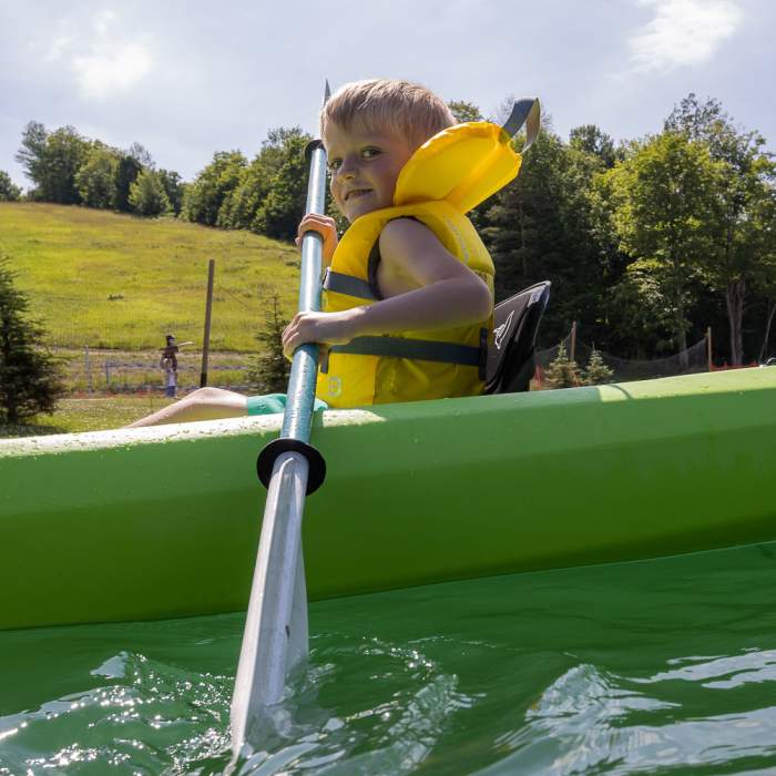 boy in kayak